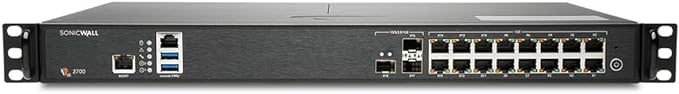 SonicWall NSA 2700 (02-SSC-4324) Bundled with a SonicWall 1YR 24x7 Support for NSA 2700 Series (02-SSC-6899)