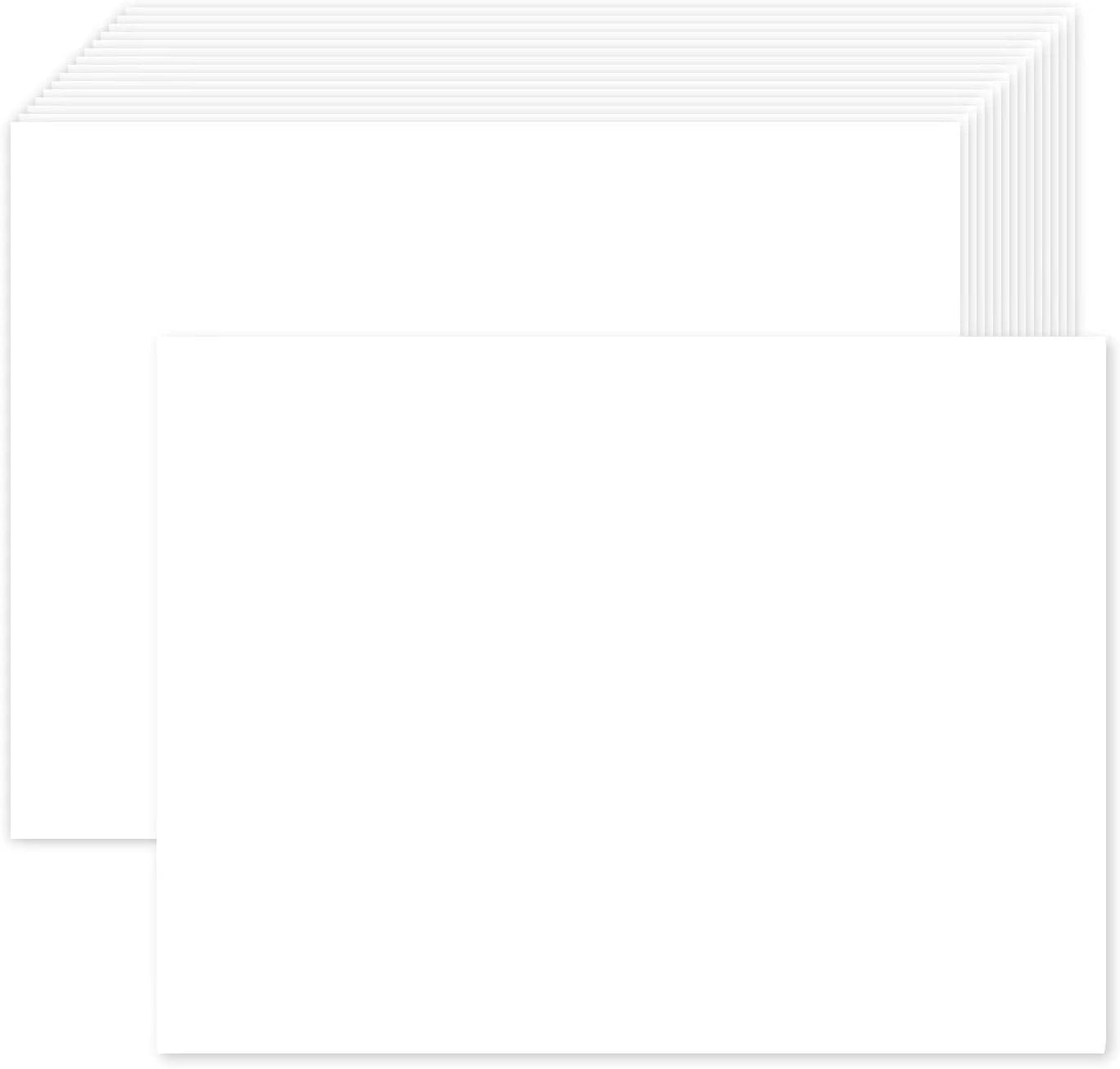 100 Pack White Blank Cardstock 5x8 Thick Paper，Goefun 80lb Flat Cards Stock Printer Paper for Invitations, Postcards, Photos, DIY Card Making