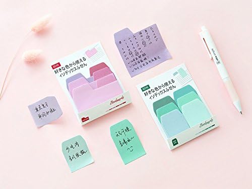 6 Pack Creative Gradient Color Memo Pads N Times Sticky Notes Index Paper Driver Stickers Self-Adhesive Sticky Paper Bookmark,Assorted Size and Color,60 Sheets/Pack