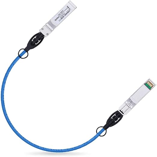 ipolex Colored 10G SFP+ Twinax Cable, Direct Attach Copper(DAC) Passive Cable, 0.3m (0.98ft) in Blue, for Cisco SFP-H10GB-CU0.3M, Meraki, Ubiquiti, Mikrotik, Intel, Fortinet, Netgear, D-Link, and More