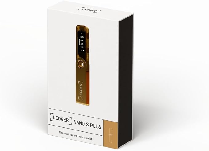 Ledger Nano S Plus (Gold) : The Perfect Entry-Level Hardware Wallet to securely Manage All Your Crypto and NFTs (for Android or Desktop only)