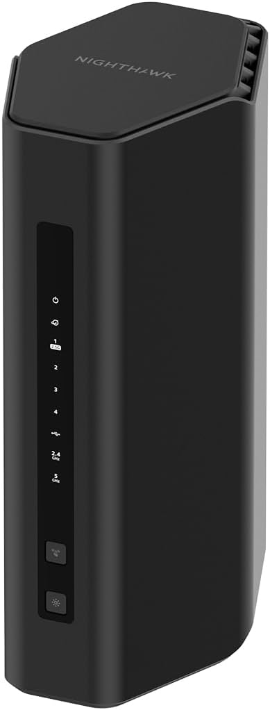 NETGEAR Nighthawk Dual-Band WiFi 7 Router (RS180) - Security Features, BE5500 Wireless Speed (up to 5.5 Gbps) - Covers up to 2,500 sq. ft., 80 Devices - 2.5 Gig Internet Port – Free Expert Help