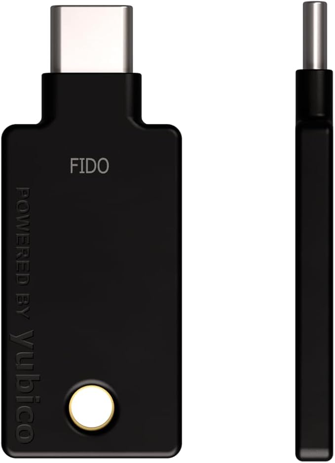 Yubico - Security Key C NFC - Black - Two-Factor authentication (2FA) Security Key, Connect via USB-C or NFC, FIDO U2F/FIDO2 Certified