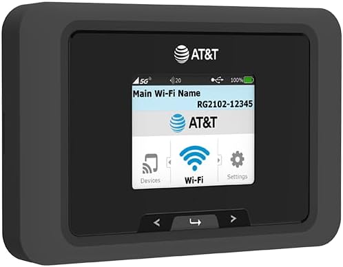 Generic Franklin A50 5G | WiFi 6 | Removable 5000 mAh Battery | 2.4"" Display | Qualcomm® SDX62 | AT&T PREPAID Hotspot, Black