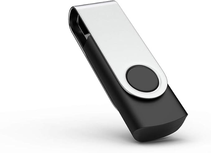 8GB Bulk Flash Drives 100 Pack, EASTBULL USB 2.0 Flash Drive Bulk Thumb Drive Pack Memory Stick Swivel Pen Drives (Black)