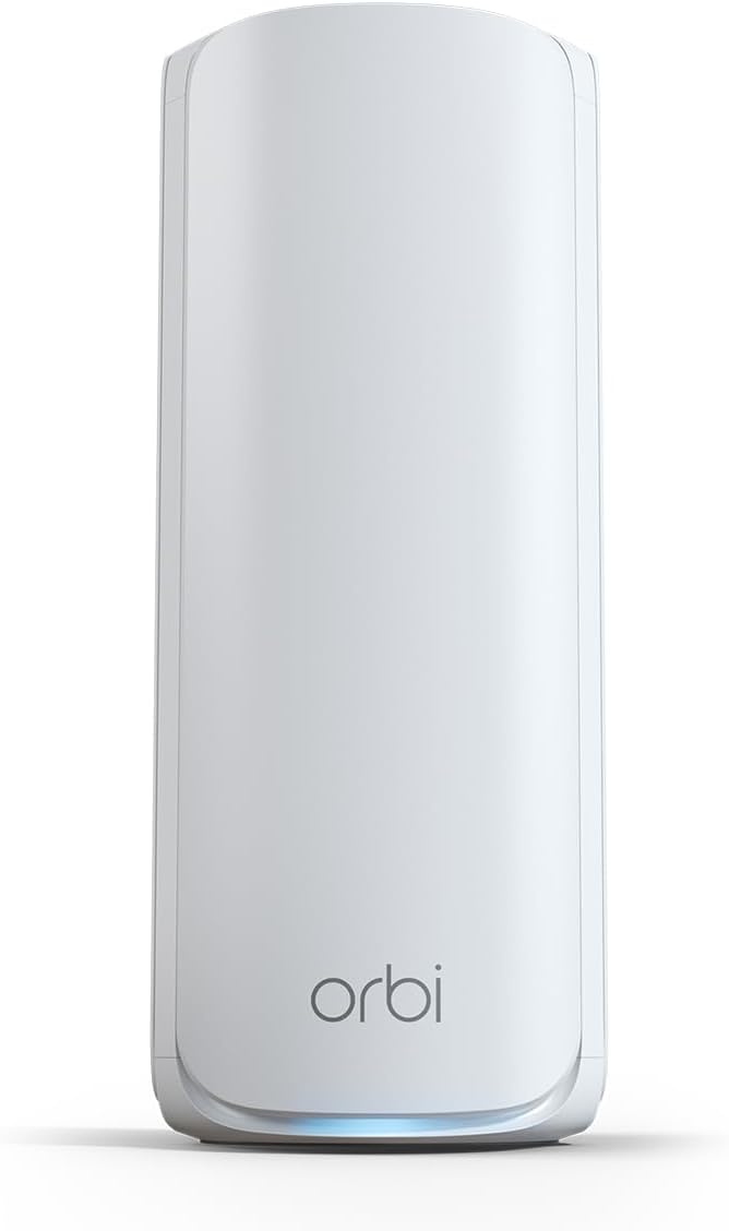NETGEAR Orbi 770 Series Tri-Band WiFi 7 Mesh Add-on Satellite (RBE770) – Works with Orbi RBE772 and RBE773, Security Features, Up to 11Gbps, Covers up to 2,750 sq ft, 2.5 Gig LAN Ports