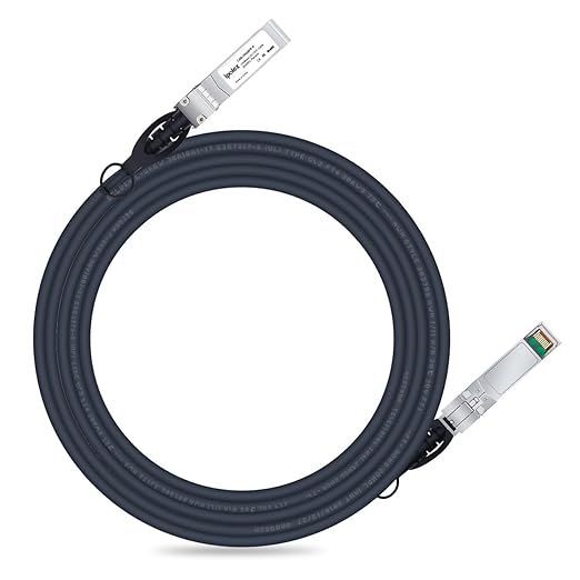 ipolex 10G SFP+ Twinax Cable, Direct Attach Copper(DAC) Passive Cable, 5m (16.4ft), for Cisco SFP-H10GB-CU5M, Meraki, Ubiquiti, UniFi UC-DAC-SFP+, Mikrotik, Intel, Fortinet, Netgear, D-Link and More