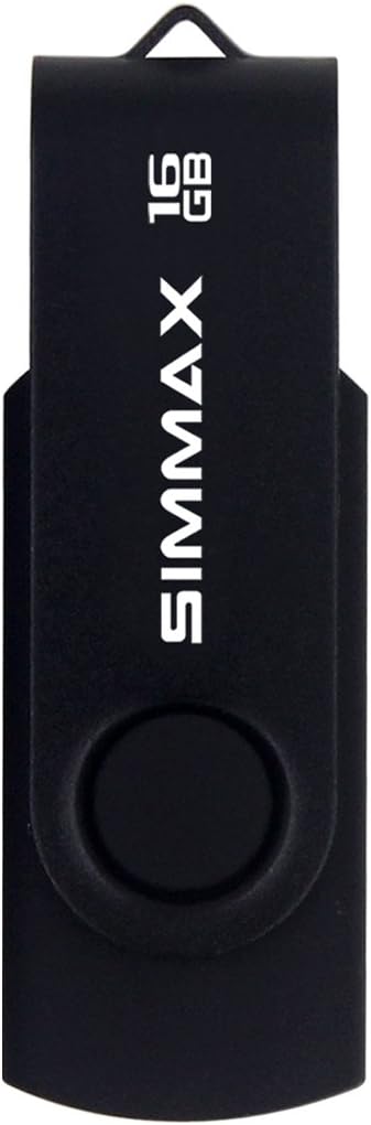 USB Flash Drives 2 Pack 16GB Memory Stick Swivel Design USB 2.0 Flash Drive Thumb Drive Zip Drives (16GB Black Red)