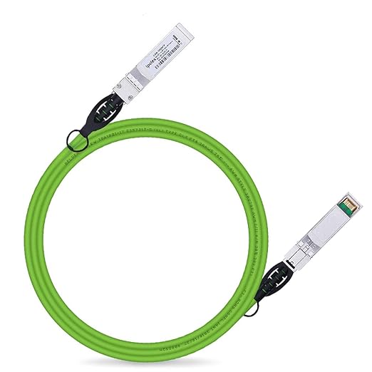 ipolex Colored 10G SFP+ Twinax Cable, Direct Attach Copper(DAC) Passive Cable in Green, 3m (9.84ft), for Cisco SFP-H10GB-CU3M, Meraki, Ubiquiti, Mikrotik, Intel, Fortinet, Netgear, D-Link