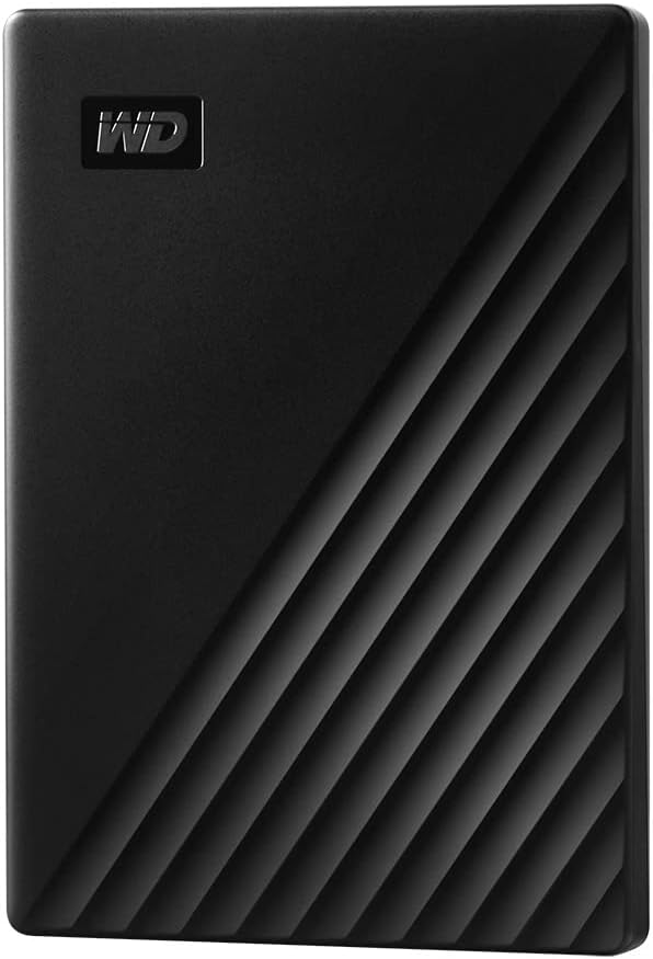 WD 1TB My Passport, Portable External Hard Drive, Black, backup software with defense against ransomware, and password protection, USB 3.1/USB 3.0 compatible - WDBYVG0010BBK-WESN