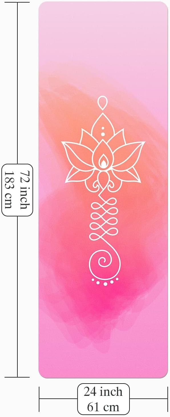 Travel Yoga Mat, Non-slip Foldable Travel Fitness Mat With Carry Bag for Yoga, Exercise, Pilates, 1.5mm Thick Lightweight Exercise Yoga Mat for Women