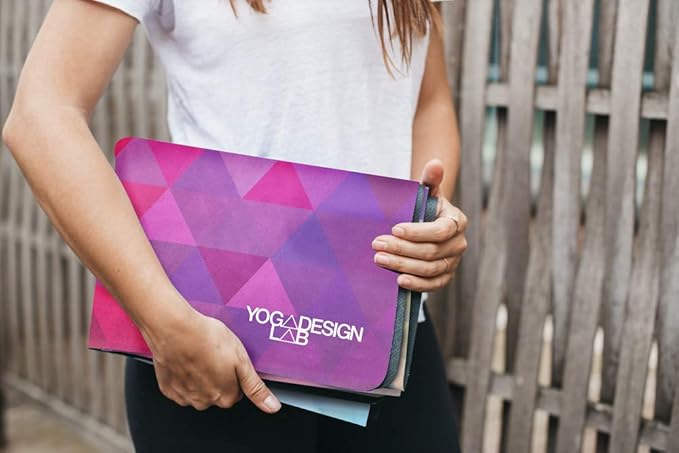 YOGA DESIGN LAB | The Combo Yoga Mat | Eco Luxury | Ideal for Hot Yoga, Power, Bikram, Ashtanga, Sweat | Studio Quality | Includes Carrying Strap!