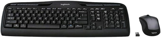 Logitech MK335 Quiet Wireless Keyboard and Mouse Combo - Black/Silver Keyboard and Mouse Combo Wireless, Ambidextrous