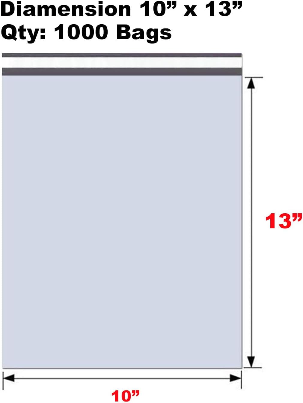 iMBAPrice 1000 - 10x13 Premium Matte Finish White Poly Mailers Envelopes Bags (iMBA-4PM-1000)