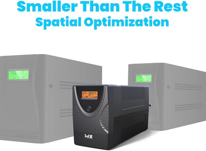 Ups Battery Backup and Surge Protector,Computer Uninterruptible Power Supply Units,Battery Backup Intelligent LCD,SKE Back UPS,Uninterruptible Power Supply,Battery Backup for Computer 1500VA/900W