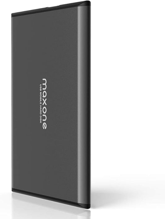 Maxone 2TB Ultra Slim Portable External Hard Drive HDD USB 3.0 Compatible with PC, Laptop, Charcoal Grey
