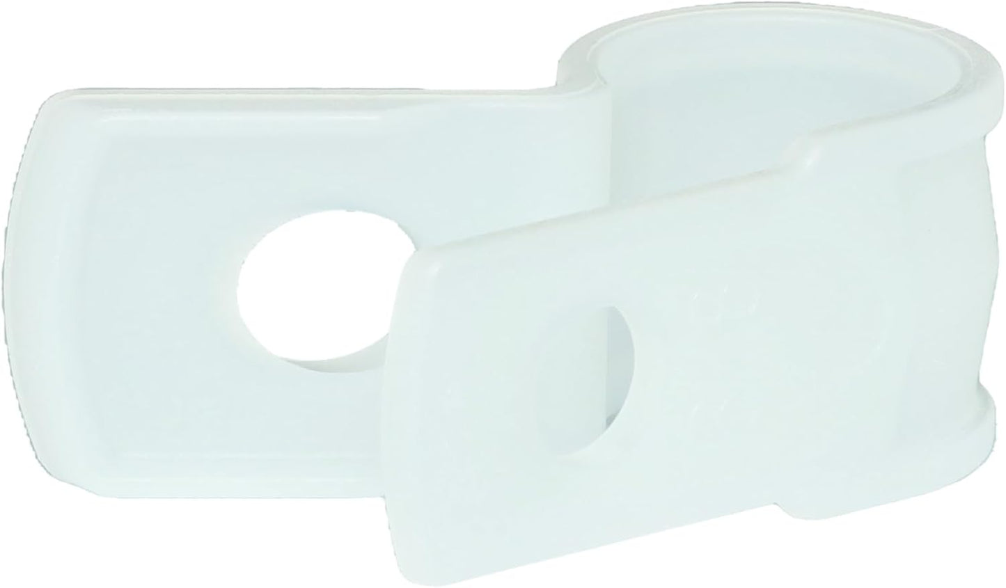 Secure 3/8 Inch Premium R Type Natural Nylon Screw Mount Cable Clamp for Wire Management - 100 Pack