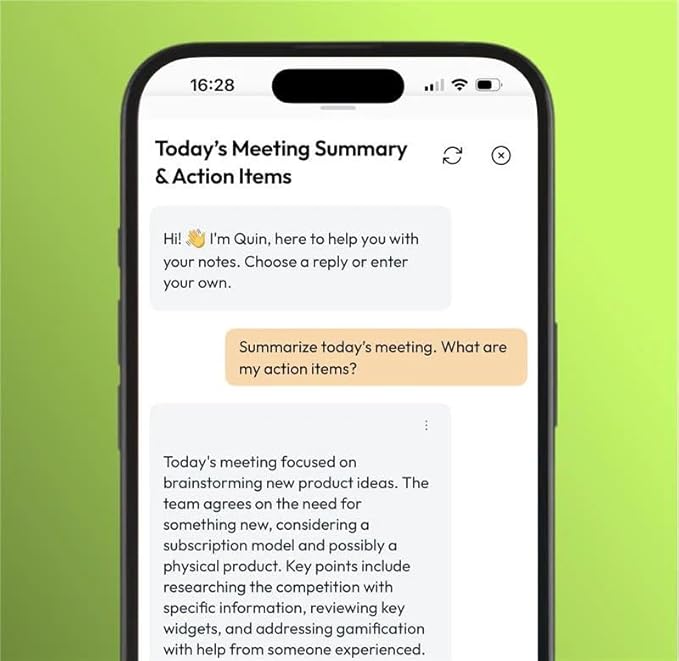 inq Smart Writing Set – Converts Handwriting to Text – Real Ink on Real Paper - AI Note Taking, Voice Recording and Transcription, For iPhone and Android - Smart Pen & Notebook (Letter Size)