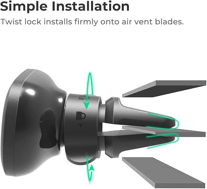 iOttie iTap 2 Magnetic Air Vent Car Mount Holder, Cradle for Samsung Galaxy S22, Google Pixel 7, Motorola Moto G, OnePlus 10, Sony Xperia & Other Android Smartphones & Other Smartphones