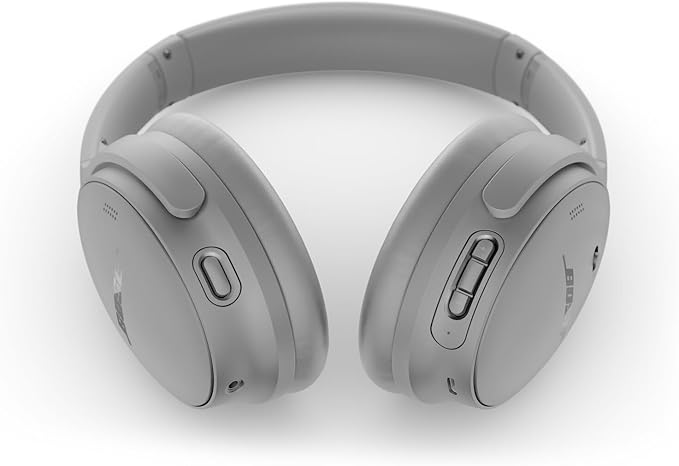 Bose QuietComfort Headphones - Wireless Bluetooth Headphones, Active Over Ear Noise Cancelling and Mic, USB-C Charging, Deep Bass, Up to 24 Hours of Playtime, Moonlight Grey - Limited Edition Color