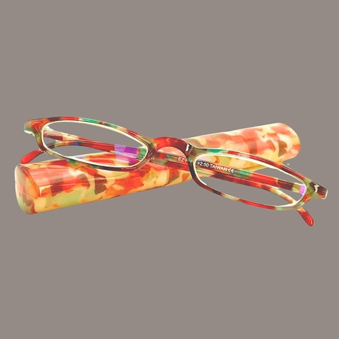 EZ Women Reading Glasses Men Blue Light Block Anti Eyestrain Slim Computer Reader Tube Small Glass Thin Compact