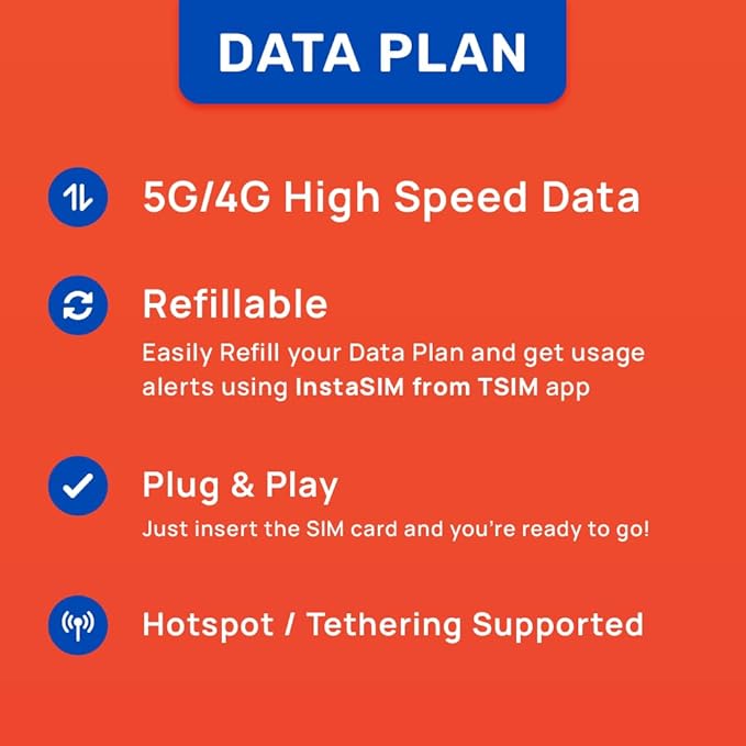 Vietnam Data Sim Card | 5 Days 1GB/Day | Auto Activation | Hotspot Allowed | No Phone Number | Refillable Plan via Insta Sim App
