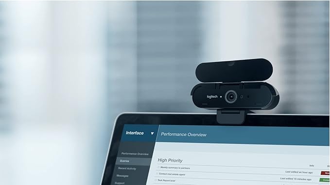 Webcam Cover Compatible with Logitech Brio 4K Webcam, Camera Lens Privacy Webcam Covers for Logi Brio hd 4K Pro