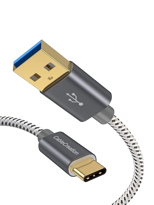 CableCreation USB C to USB A Cable 3FT, 10Gbps USB C to USB 3.2 USB 3.1 Gen2 USB A to C Data Cable, Android Auto 3A Fast Charge Cord for Type C External SSD MacBook, Galaxy S24+, iPhone 15/16+