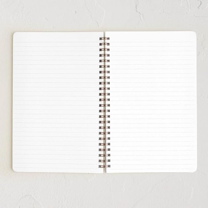 Minted Color Notebook, Writing Journal for Notes & Journaling, Durable Paper Cover, Pencil Rainbow Colors Design, Spiral Bound Journal Notebook with 80 Lined Pages, 5.5" x 8.5"