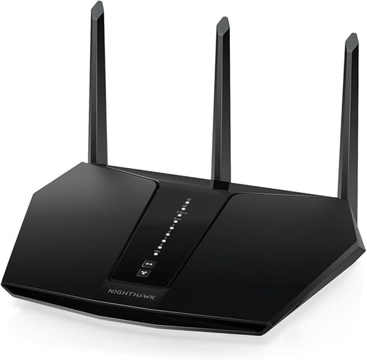 NETGEAR Nighthawk WiFi 6 Router (RAX30) - Security Features, 5-Stream Dual-Band Gigabit Router, AX2400 Wireless Speed (Up to 2.4 Gbps), Covers Up to 2,000 sq.ft. and 20 Devices