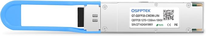 QSFPTEK 100GBASE-CWDM4 QSFP28 1310nm 2km DOM LC SMF Optical Transceiver Module for Juniper QSFP-100G-CWDM4