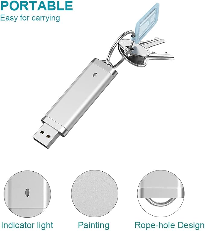 KEXIN 16 GB Flash Drive 10 Pack 16GB Thumb Drive Multipack Silver Jump Drives