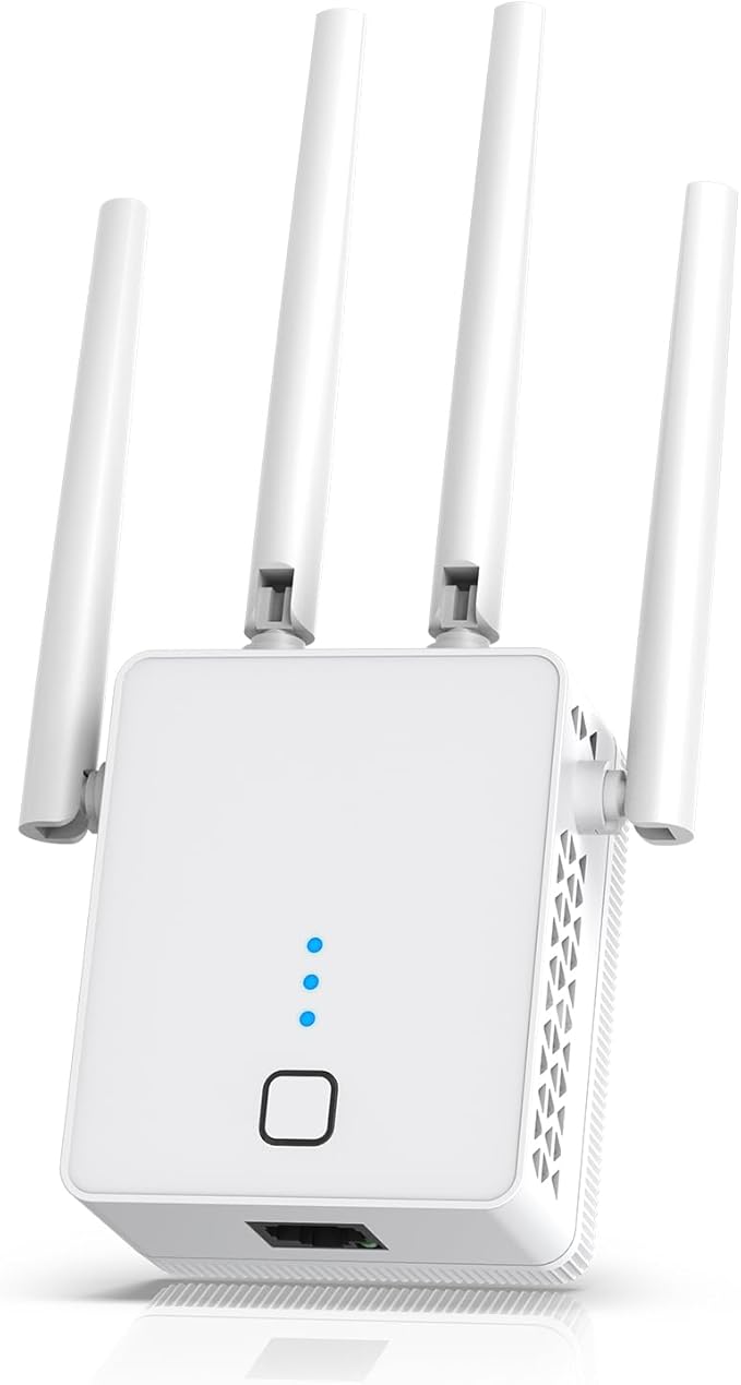 WiFi Extender, 2024 Fastest WiFi Booster 1200Mbps Dual Band (5GHz/2.4GHz) WiFi Extenders Signal Booster for Home, WiFi Repeater with Ethernet Port Covers up to 10000sq. ft and 55 Devices