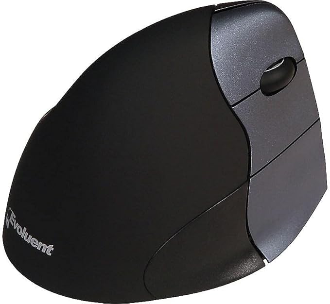 Evoluent – Inventor of the Vertical Mouse – VM4RW Ergonomic Vertical Mouse Right Hand Regular Size Wireless USB, Sculpted for Comfort, Reduces Wrist Strain, 4 Speeds, 6 Customizable Buttons in Windows