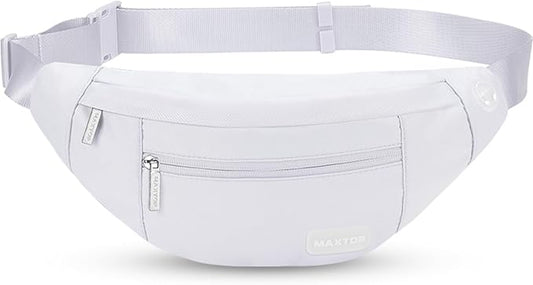 MAXTOP Large Crossbody Fanny Pack with 4-Zipper Pockets,Gifts for Enjoy Sports Festival Workout Traveling Running Casual Hands-Free Wallets Waist Pack Phone Bag Carrying All Phones