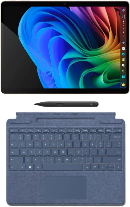 Microsoft Surface Pro 11 Copilot PC Bundle, 13" 13" 2.8K Touchscreen Tablet with Sapphire Pro Keyboard & Slim Pen, Snapdragon X Plus, 16GB RAM, 2TB SSD, Win 11 Pro, Dune
