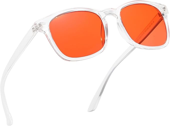 Blue Light Blocking Glasses Amber Gaming Glasses for Women Men Gaming Computer Glasses for Better Sleep/Eyes Strain