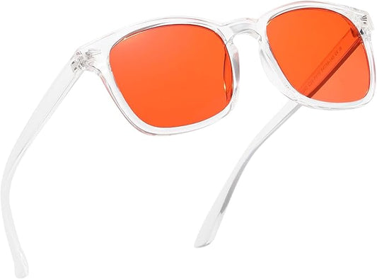 Blue Light Blocking Glasses Amber Gaming Glasses for Women Men Gaming Computer Glasses for Better Sleep/Eyes Strain