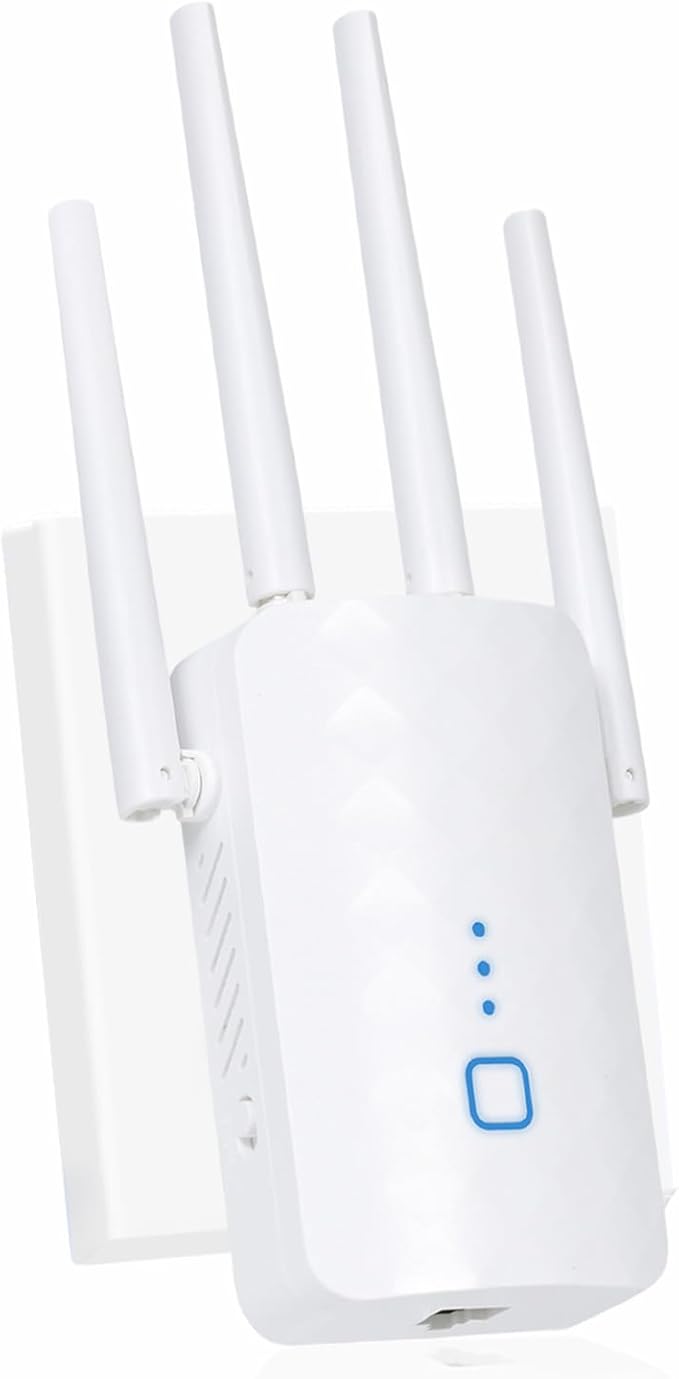 2025 WiFi Extender Signal Booster for Home,AC1200Mbps Dual Band (5GHz/2.4GHz), Covers up to 10000 Sq.ft,Easy to Set Repeater Wireless with Ethernet Port (White)