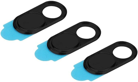 ASHATA 3pcs Metal Camera Lens, Ultra Thin Camera Cover Webcam Cover Blocker Slider for Smartphone Tablet Desktop Laptop(Black)