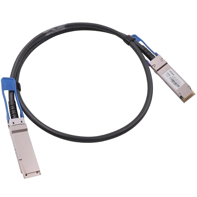 100GbE QSFP28 DAC Twinax Cable, 1 Meter 100GBASE-CR to QSFP28 Passive Copper Cable, Compatible for Mellanox MCP1600-C001, With Blue Pull Tab