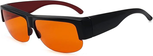 Eyekepper 100% Blue Light Reduction Fitover Anti-Blue Blocking Computer Eyeglasses with Amber Lenses