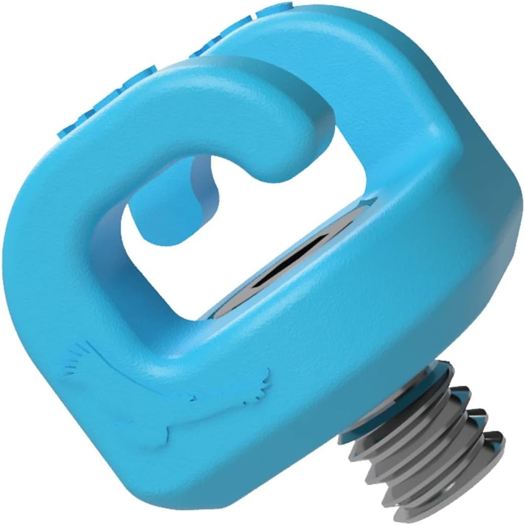 KONDOR BLUE x Armando Ferreira | MondoTies Cable Management Clips for Cameras | Cable organization, 1/4"-20 Mounted, Holds 2-3 cables, & Supports up to 20lbs of force (5-Pack) | Blue