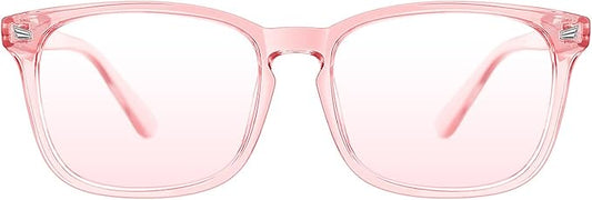 TIJN Blue Light Blocking Glasses for Women Men Clear Frame Square Nerd Eyeglasses Anti Blue Ray Computer Screen Glasses