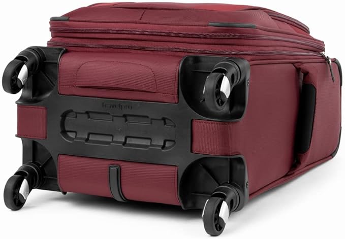 Travelpro Maxlite 5 Softside Expandable Carry on Luggage with 4 Spinner Wheels, Lightweight Suitcase, Men and Women, Burgundy, Carry On 21-Inch