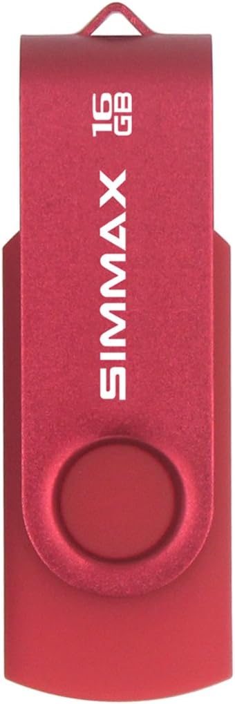 USB Flash Drives 2 Pack 16GB Memory Stick Swivel Design USB 2.0 Flash Drive Thumb Drive Zip Drives (16GB Red Purple)