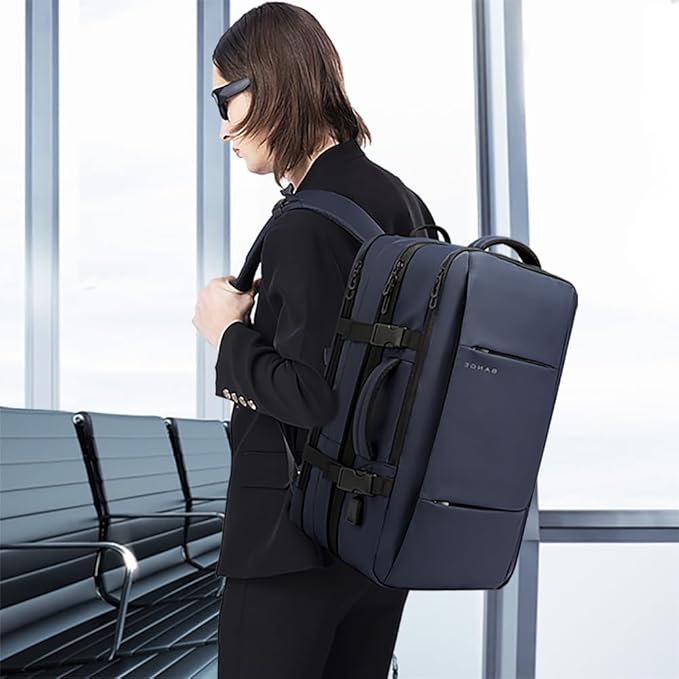 BANGE 45L Travel Backpack, Expandable Backpacks,Traveling Business Backpack For 17.3” Laptop,Airport Suitcase Backpack For Men