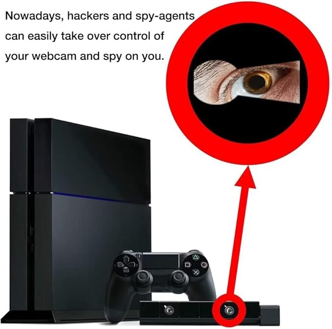 Laptop Camera Cover Slide, Computer Camera Cover Slide Large Size Webcam Cover Slide for MacBook Pro Cute Pattern Design Protecting Privacy Security Ultrathin 3 Pack for Laptop Desktop PC (Black)