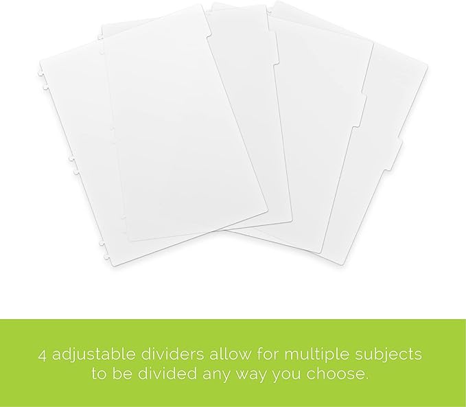 Rocketbook Multi-Subject Reusable Smart Notebook, Letter Size 8.5x11, Teal - Lined Pages, Contains Dividers for School Subject Notes, App-Connected, Erasable, Durable Cover, Ideal for Class Notes