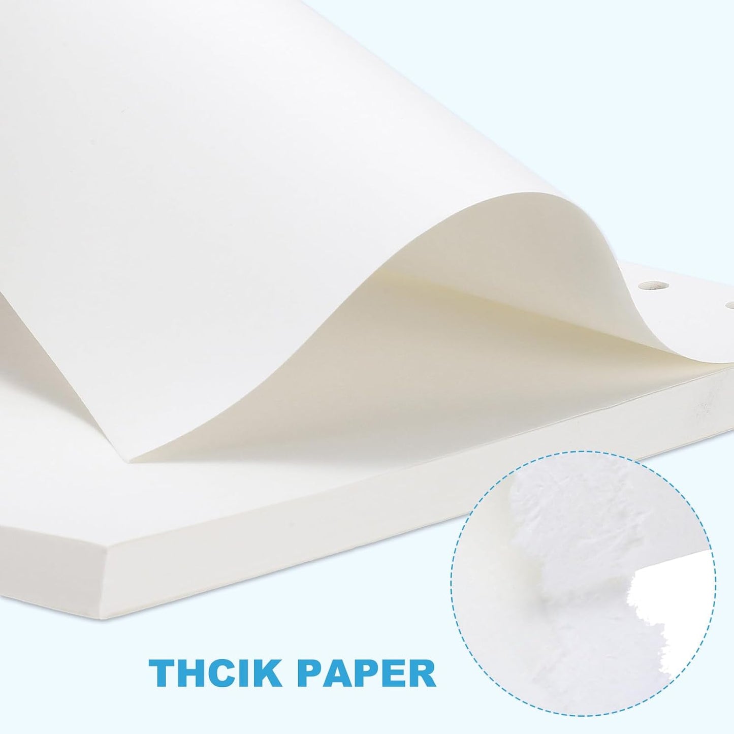 PATIKIL B5 Blank Refill Paper, Loose Leaf Paper 9 Hole Planner Refills for 9 Ring Refillable Binder Notebook Paper Filler Planner Inserts Office Diary Journals, 160 Sheets/320 Pages, White